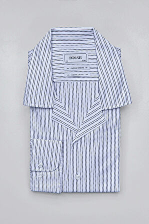 Bisse Regular Fit Apaj Yaka Beyaz Spor Erkek Gömlek GMCZG1722300204_D01