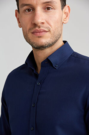 Bisse Modern Fit Lacivert Erkek Gömlek GMARS0422300213_D39