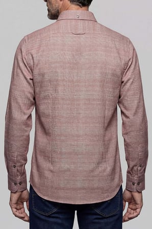 Bisse Modern Fit Yarım İtalyan Yaka Pamuk Kiremit Erkek Gömlek GMARS0422303101_D26