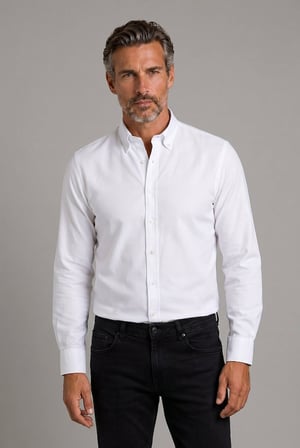 Bisse BeYaz Grubu Regular Fit Pamuk Oxford Spor Gömlek GMOK2PB01352_D01