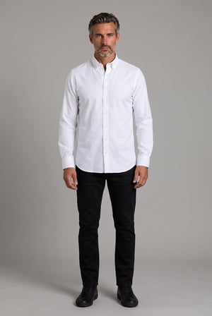 Bisse BeYaz Grubu Regular Fit Pamuk Oxford Spor Gömlek GMOK2PB01352_D01