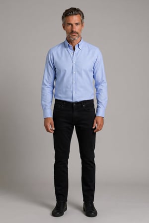 Bisse Mavi Regular Fit Pamuk Oxford Spor Gömlek GMOK2PB01352_D35
