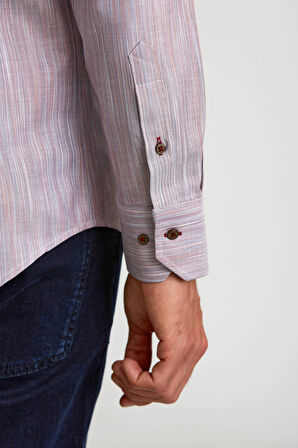 Bisse Modern Fit Dik Yaka Kiremit Erkek Gömlek GMDGR0122300211_D26