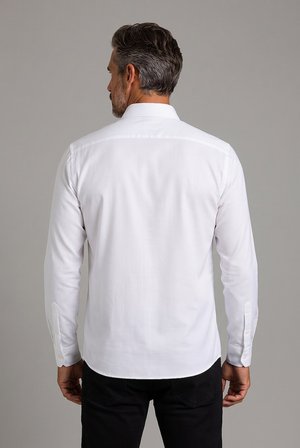 Bisse Beyaz Regular Fit Pamuk Casuel Spor Gömlek GMGBR2023001_D01