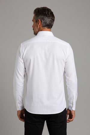 Bisse Beyaz Regular Fit Pamuk Casuel Spor Gömlek GMGBR2023001_D01