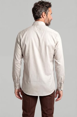 Bisse Casuel Regular Fit Spor Pamuk Bej Erkek Gömlek GMGBR2023001_D07