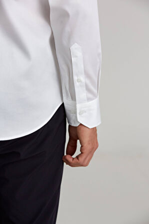 Bisse Regular Fit Beyaz Klasik Erkek Gömlek GMKLS0922300112_D01