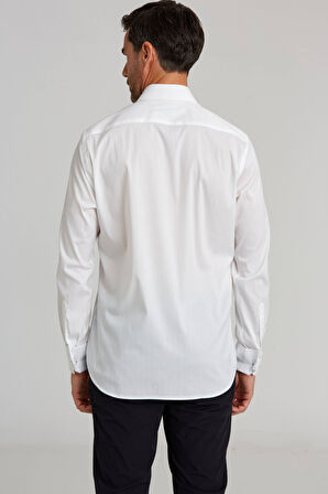 Bisse Regular Fit Beyaz Klasik Erkek Gömlek GMKLS092230020_D01