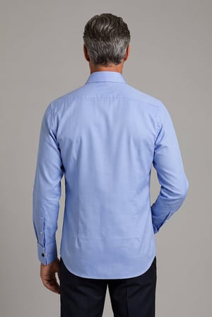 Bisse Mavi Regular Fit Pamuk Klasik İtalyan Gömlek GMKLS092230023_D35