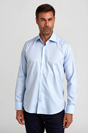 Bisse Regular Fit Mavi Klasik Erkek Gömlek GMKLS0922300103_D35