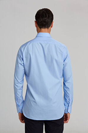Bisse Regular Fit Koyu Mavi Klasik Erkek Gömlek GMKLS0922300111_D36