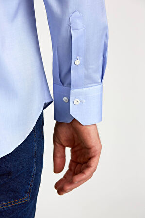 Bisse Platinium Regular Fit Mavi Erkek Gömlek PLTG004_D35