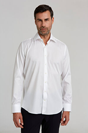 Bisse Platinium Regular Fit Beyaz Erkek Gömlek PLTG006_D01