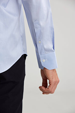 Bisse Platinium Regular Fit Mavi Erkek Gömlek PLTG006_D35