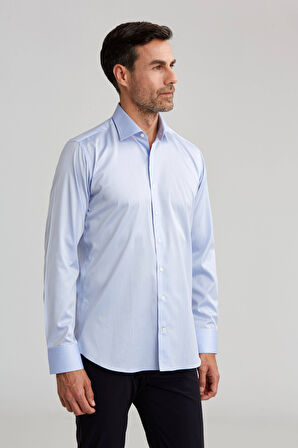 Bisse Platinium Regular Fit Mavi Erkek Gömlek PLTG006_D35