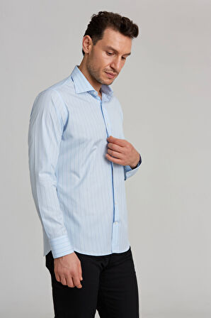 Bisse Platinium Regular Fit Mavi Erkek Gömlek PLTG012_D35