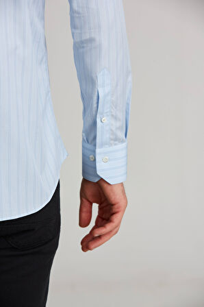 Bisse Platinium Regular Fit Mavi Erkek Gömlek PLTG012_D35