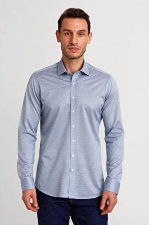 Bisse Platinium Regular Fit Mavi Erkek Gömlek PLTG017_D39