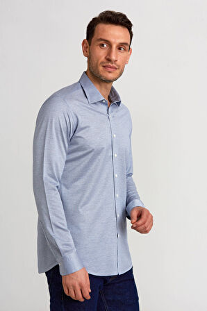 Bisse Platinium Regular Fit Mavi Erkek Gömlek PLTG017_D39