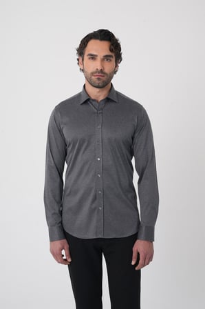 Bisse Platinium Regular Fit Antrasit Pamuk Erkek Gömlek PLTG022_D58