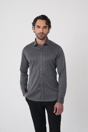 Bisse Platinium Regular Fit Antrasit Pamuk Erkek Gömlek PLTG022_D58