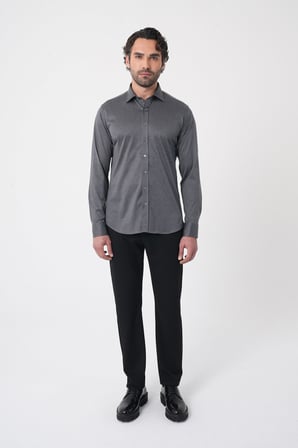 Bisse Platinium Regular Fit Antrasit Pamuk Erkek Gömlek PLTG022_D58
