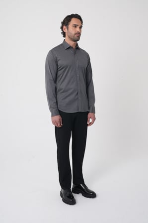 Bisse Platinium Regular Fit Antrasit Pamuk Erkek Gömlek PLTG022_D58
