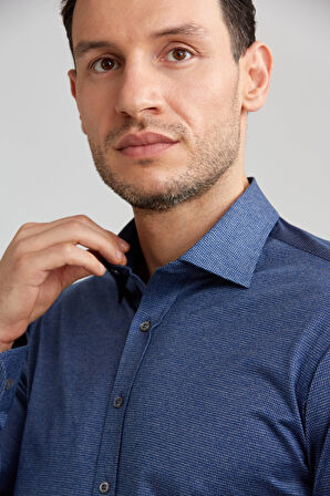 Bisse Platinium Regular Fit Lacivert Erkek Gömlek PLTG016_D39