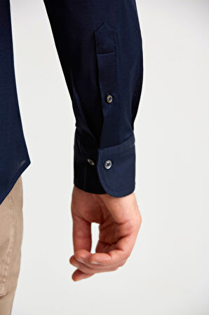 Bisse Platinium Regular Fit Koyu Lacivert Gri Gömlek PLTG026_40