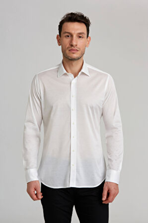 Bisse Platinium Regular Fit Lacivert Beyaz Gömlek PLTG014_D01