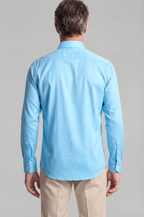 Bisse Regular Fit Paşa Yaka Pamuk Turkuaz Erkek Gömlek GMOK3PS22400001_D31