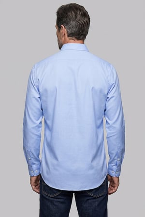 Bisse Mavi Regular Fit Pamuk Paşa Yaka Gömlek GMOK3PS22400001_D35
