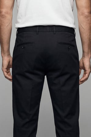 Bisse Siyah Pamuk Cepli Pilesiz Spor Pantolon PNS24Y24108_D99