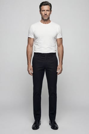 Bisse Siyah Pamuk Cepli Pilesiz Spor Pantolon PNS24Y24108_D99