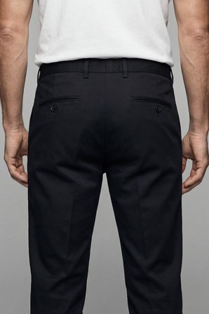 Bisse Siyah Pamuk Cepli Pilesiz Spor Pantolon PNS24Y24108_D99