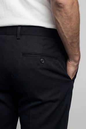 Bisse Siyah Pamuk Cepli Pilesiz Spor Pantolon PNS24Y24108_D99