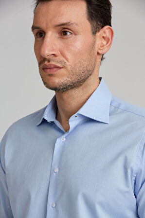 Bisse Regular Fit Mavi Klasik Erkek Gömlek GMKLS1KD224004_D35