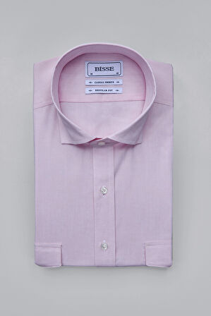Bisse ALTTAN BİRİT YAKA DÜĞMELİ REGULAR FİT UK GÖMLEK Pembe GMOKA1224003_D29