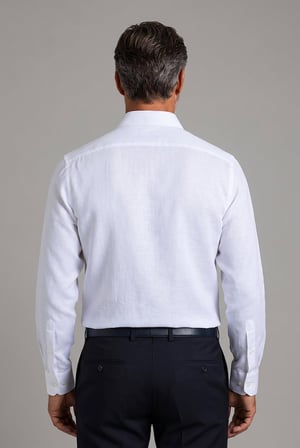 Bisse BeYaz Grubu Regular Fit Pamuk Keten Cepli Doğal Gömlek GMKTN1KC224012_D01