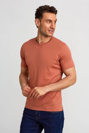 Bisse Erkek O Yaka T-Shirt Yeşil Kıremıt TS24Y24104_D26