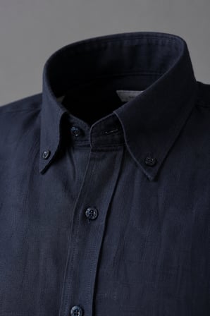 Bisse Lacivert Regular Fit Keten Gömlek GMKTN4PAL224020_D39