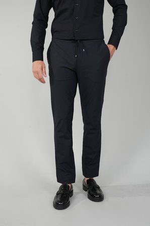 Bisse Siyah Polyester Jogger Lastikli Polyamid Spor Pantolon PNS24K24006_D99
