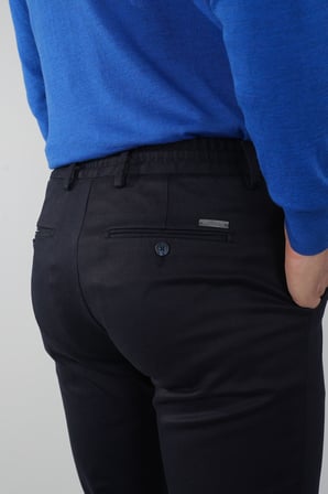 Bisse Siyah Pamuk Doğal Lastikli Jogger Spor Pantolon PNS24K24002_D99