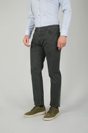 Bisse Yeşil Gabardin Pamuk 5 Cepli Spor Pantolon PNS24K24004_D47