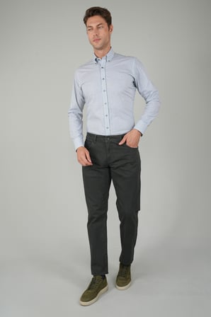 Bisse Yeşil Gabardin Pamuk 5 Cepli Spor Pantolon PNS24K24004_D47