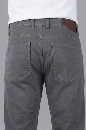 Bisse Gri Gabardin Pamuklu 5 Cepli Spor Pantolon PNS24K24004_D55
