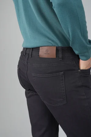 Bisse Antrasit Pamuk Cepli Gabardin Pamuklu Spor Pantolon PNS24K24004_D58