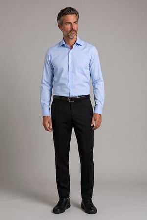 Bisse Açık Mavi Regular Fit Pamuk Klasik Yaka Gömlek GMKLS4KB242054_33