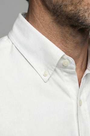 Bisse Regular Fit Paşa Yaka Tek Cep Pamuk Beyaz Erkek Gömlek GMKLS4KPS242046_D01