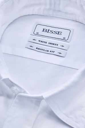 Bisse Klasik Spor Yaka Uzun Kollu Regular Fit Beyaz Erkek Gömlek GMKLS4KSP242049_D01